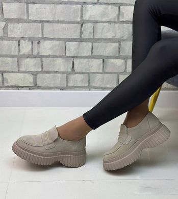 Женские туфли на высокой платформе натуральная замша DASA 2-1, 36, деми, натуральная кожа