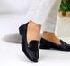 Жіночі туфлі-лофери на низькому ходу чорні натуральна шкіра DAISY 1-3, 36, деми, натуральна шкіра