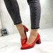 Жіночі туфлі червоні на стійкому каблуці натуральна шкіра TREND 2-3, 36, деми, натуральна шкіра