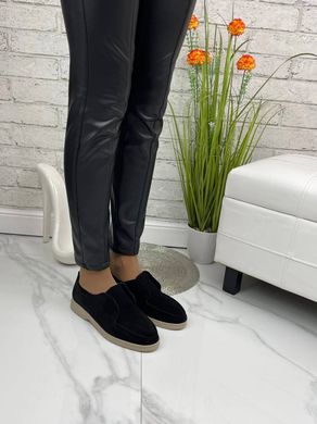 Жіночі туфлі на низькому ходу чорні натуральна замша MAVI 2-1, 36, деми, натуральна шкіра