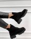 Жіночі черевики на платформі чорні натуральна замша KRIS 1-2, 41, деми, байка