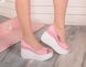 Жіночі туфлі рожеві з відкритим носком на танкетці натуральна шкіра SOLO 3-3, 41, літо, натуральна шкіра