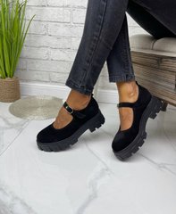 Жіночі туфлі на платформі з застібкою натуральна замша BRENDA 1-2, 41, деми, натуральна шкіра