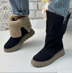 Зимние женские ботинки с отворотами из овчины OVADI 1-2, 41, зима, набивная шерсть