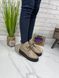 Женские ботинки - хайтопы бежевые на платформе натуральная кожа TOPI 1-1, 41, деми, байка