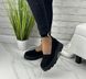 Жіночі туфлі чорні на платформі натуральна замша VIKA 1-1, 36, деми, натуральна шкіра