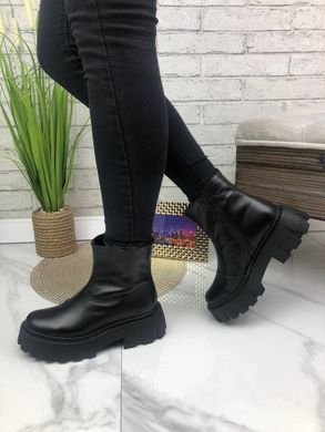 Женские ботинки на платформе черные натуральная кожа SOTA 1-1, 41, деми, байка