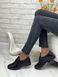 Жіночі туфлі на низькому ходу на шнурках чорні натуральна шкіра NIDA 1-1, 41, деми, натуральна шкіра