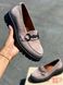 Женские туфли - лоферы на платформе натуральная замша KUKSA 1-1, 36, деми, натуральная кожа
