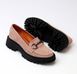 Женские туфли - лоферы на платформе натуральная замша DADI 1-1, 36, деми, натуральная кожа
