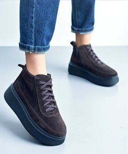 Високі кросівки жіночі на платформі натуральна замша RISNA 1-2 13004-36 фото