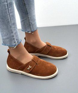 Женские туфли - лоферы на низьком ходу натуральная замша ANNA 1-4 10747-36 фото