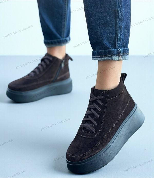 Женские высокие кроссовки на платформе натуральная замша RISNA 1-2 13004-36 фото