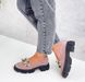 Жіночі туфлі - лофери на платформі з ланцюгом натуральна замша RETRO 1-5, 36, деми, натуральна шкіра