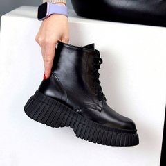 Жіночі черевики на шнурках на платформі натуральна шкіра OTIS 1-2, 41, деми, байка