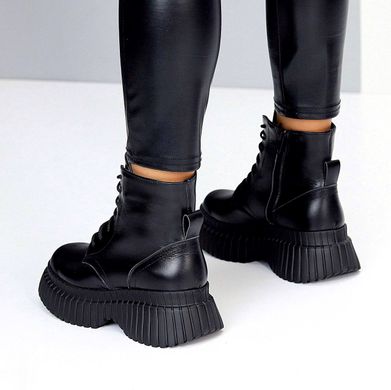 Женские ботинки на шнурках на платформе натуральная кожа OTIS 1-2, 36, зима, набивная шерсть
