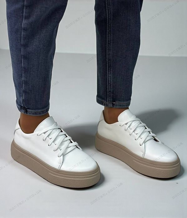 Жіночі кеди на платформі натуральна шкіра TIRA 1-4 55026-36 фото