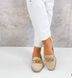 Жіночі туфлі - лофери з ланцюгом на низькому ходу бежеві натуральна замша MAXME 1-5, 36, деми, натуральна шкіра