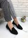 Женские туфли-лоферы на низком ходу черные натуральная замша DAISY 1-4, 36, деми, натуральная кожа