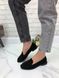 Жіночі туфлі-лофери на низькому ходу чорні натуральна замша DAISY 1-4, 36, деми, натуральна шкіра
