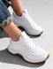 Женские кроссовки на фигурной платформе натуральная кожа KANI 1-3 55030-36 фото 6