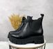Жіночі черевики чорні на масивній підошві натуральна шкіра PATRI 1-1, 36, зима, набивна вовна