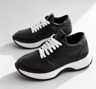 Женские кроссовки на фигурной платформе натуральная кожа 1-4 55031-36 фото