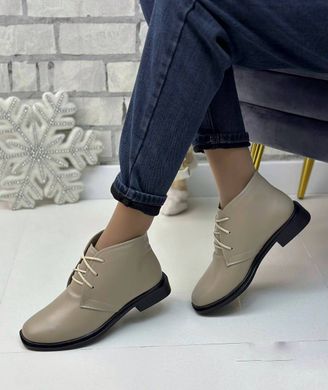 Жіночі черевики на низькому ходу на шнурках натуральна шкіра DARA 1-4, 36, зима, набивна вовна