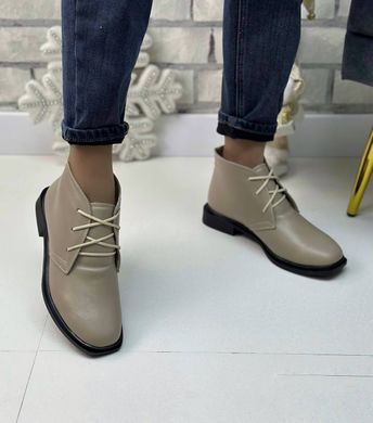 Жіночі черевики на низькому ходу на шнурках натуральна шкіра DARA 1-4, 41, деми, байка
