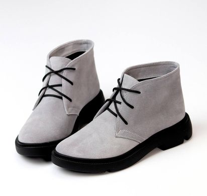 Жіночі черевики на низькому ходу на шнурках натуральна замша TIRO 3-5, 36, зима, набивна вовна