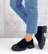 Жіночі туфлі на платформі на шнурках чорні натуральна замша SONI 1-2, 41, деми, натуральна шкіра