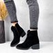 Женские ботинки черные не высокий каблук натуральная замша MIMI 1-2, 36, зима, набивная шерсть