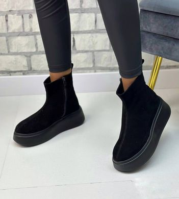 Женские ботинки на высокой платформе натуральная замша LIKA 2-3, 36, зима, набивная шерсть