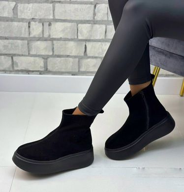 Жіночі черевики на високій платформі натуральна замша LIKA 2-3, 36, зима, набивна вовна