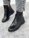Женские ботинки черные на низком ходу натуральная кожа SOTA 1-1, 36, зима, набивная шерсть