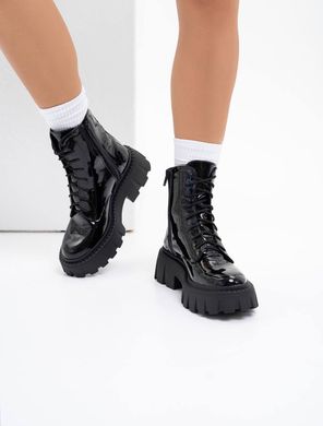 Женские ботинки на шнурках на высокой платформе натуральная кожа SOFA 3-1, 41, деми, байка