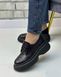 Жіночі туфлі чорні на платформі на шнурках натуральна кожа ANITA 1-2, 41, деми, натуральна шкіра