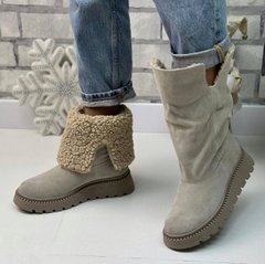 Зимние женские ботинки с отворотами из овчины OVADI 1-4, 41, зима, набивная шерсть