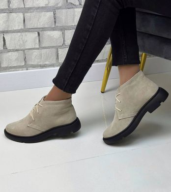 Женские ботинки на низком ходу на шнурках натуральная замша RIRO 3-6, 41, деми, байка