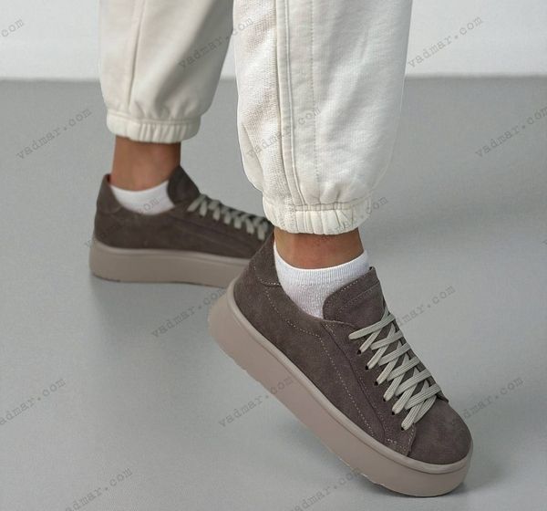 Жіночі кеди на платформа натуральна замша DONARA 1-2 12261-36 фото