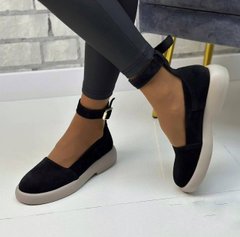 Жіночі туфлі із застібкою на щиколотці натуральна замша NODA 1-5, 41, деми, натуральна шкіра