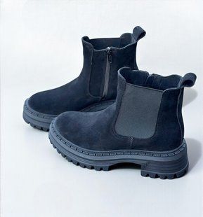 Жіночі черевики челсі на низькому ходу натуральна замша TANI 2-1 25237-36 фото