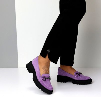 Женские туфли - лоферы на платформе натуральная замша DADI 1-3, 41, деми, натуральная кожа