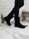 Жіночі черевики з натуральної замші чорні без каблука ALBA 1-2, 41, деми, байка