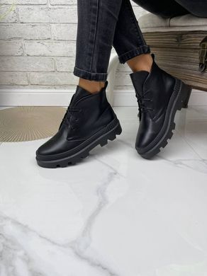 Жіночі черевики на платформі на шнурках натуральна шкіра KIRAT 1-4, 41, деми, байка