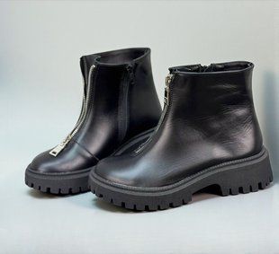 Жіночі черевики із змійкою натуральна шкіра SARA 1-2 13311-41 фото