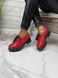 Женские туфли на платформе на шнурках красные натуральная кожа SONA 1-1, 36, деми, натуральная кожа