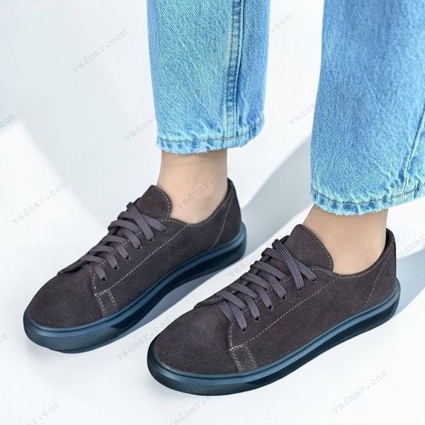 Жіночі кеди на шнурках натуральна замша KILA 1-2 20432-36 фото