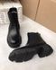 Женские ботинки черные на фигурной подошве натуральная кожи CORA 2-1, 36, зима, набивная шерсть