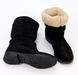 Женские ботинки из натуральной замши черные без каблука MALIKA 2-2, 41, деми, байка